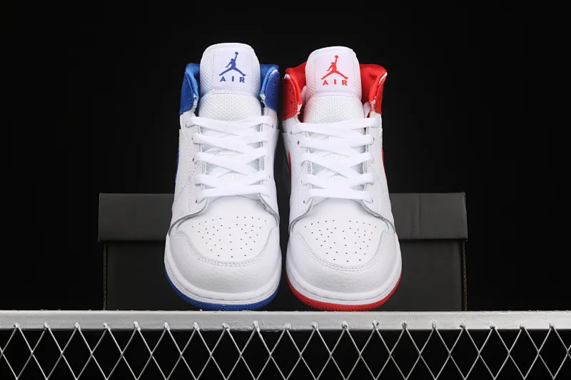 All categories Air Jordan Jordan series basketball shoes Air Jordan 1 Mid Air Jordan 1 Mid "85" AJ1 Joe 1 red, white and blue mandarin duck color matching Zhongbang basketball shoes DH0200-100